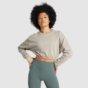 Φουτερ Gymshark Whitney Cropped Mink | 143KMNSRD