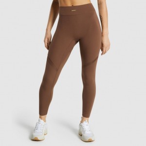 Κολαν Gymshark Whitney Mesh καφε | 132QYDTWV