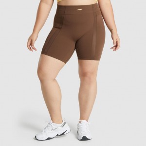 Σορτσ Gymshark Whitney Mesh καφε | 309GWBINH