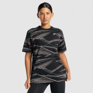 μπλουζακια Gymshark Zone σταμπεσ Tee μαυρα πρασινο | 072PDUITQ