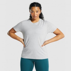 μπλουζακια Gymshark Αθλητικά Basic Tee ανοιχτο γκρι | 201BRWCGQ