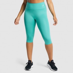Κολαν Gymshark Αθλητικά Cropped Teal | 713TKBNDC