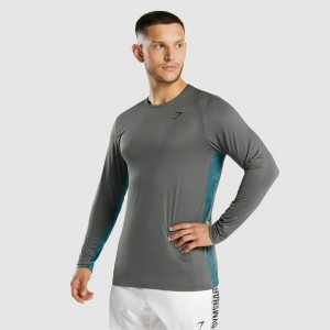μπλουζακια Gymshark Αθλητικά Long Sleeve Charcoal | 632AZDBQP