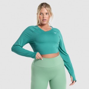 μπλουζακια Gymshark Αθλητικά Long Sleeve Teal | 219DLWOTU