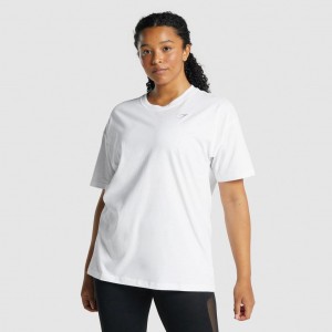 μπλουζακια Gymshark Αθλητικά Oversized ασπρα | 043WYGMAK