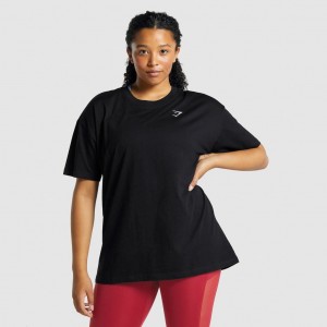 μπλουζακια Gymshark Αθλητικά Oversized μαυρα | 420EJXWCD