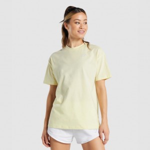 μπλουζακια Gymshark Αθλητικά Oversized ανοιχτο κίτρινα | 168EZFNQC