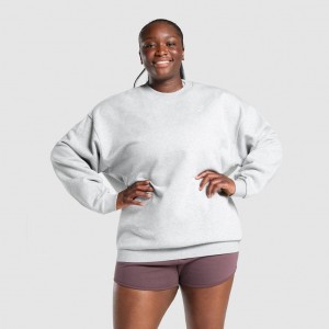 Φουτερ Gymshark Αθλητικά Oversized ανοιχτο γκρι | 874UZOMGT