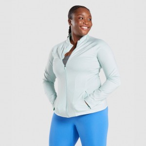 Μπουφαν Gymshark Αθλητικά Zip Up ανοιχτο πρασινο | 769QRLEXH