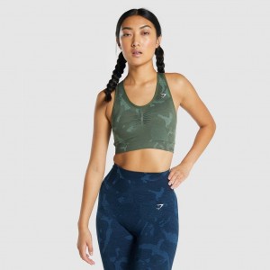 Αθλητικο Σουτιεν Gymshark Adapt Camo Seamless Racer Back Savanna | 724LIXQGO