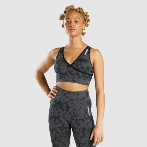 Αθλητικο Σουτιεν Gymshark Adapt Camo Seamless μαυρα | 745UKIRWV