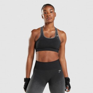 Αθλητικο Σουτιεν Gymshark Adapt Ombre Seamless μαυρα γκρι | 852FLQEUT