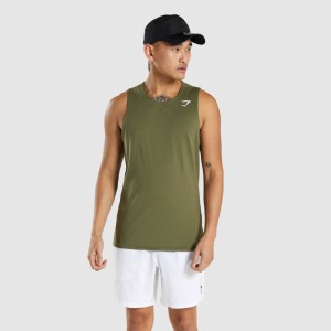 αμανικα μπλουζακια Gymshark Arrival σκούρο πρασινο | 284DLAFJV