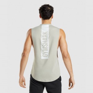 αμανικα μπλουζακια Gymshark Bold Drop Arm γκρι | 038KYPXZG