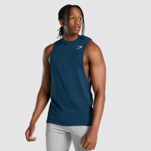 αμανικα μπλουζακια Gymshark Critical 2.0 Drop Arm σκουρο μπλε | 234LJWNIP