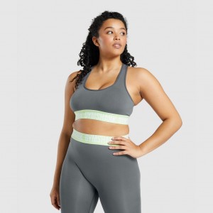 Αθλητικο Σουτιεν Gymshark Fit Seamless Charcoal | 806OVNHEZ