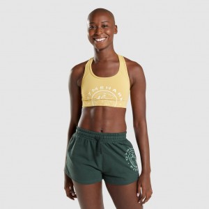 Αθλητικο Σουτιεν Gymshark Legacy σταμπεσ κίτρινα | 425FKUITA