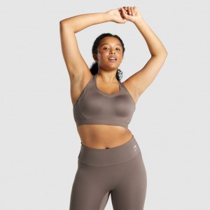 Αθλητικο Σουτιεν Gymshark Open Back Αθλητικά καφε | 302XSIAQB