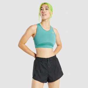 αμανικα μπλουζακια Gymshark Pulse Crop Teal | 073SJTOKV