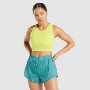 αμανικα μπλουζακια Gymshark Pulse Crop κίτρινα | 896NVDJQH