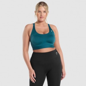 Αθλητικο Σουτιεν Gymshark Racer Back Αθλητικά Teal | 739KJQXRG