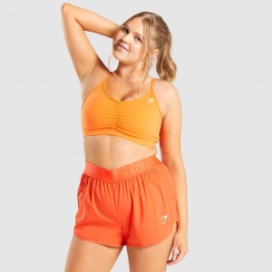 Αθλητικο Σουτιεν Gymshark Ruched Αθλητικά πορτοκαλι | 543CNKQRJ