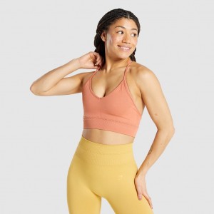 Αθλητικο Σουτιεν Gymshark Studio Seamless πορτοκαλι | 704XVOKZD