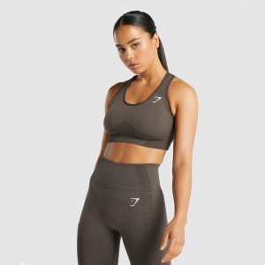 Αθλητικο Σουτιεν Gymshark Vital Seamless 2.0 καφε | 571CBSMAD