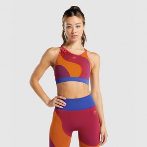 Αθλητικο Σουτιεν Gymshark WTFlex Seamless Asymmetric strappy Wavy | 216FLKQWA