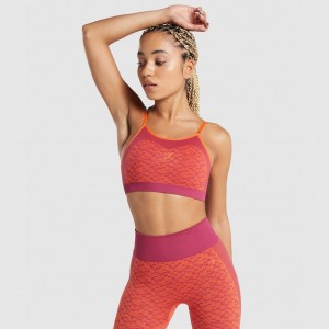 Αθλητικο Σουτιεν Gymshark WTFlex Seamless strappy Chevron | 638TMUWEH
