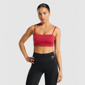 Αθλητικο Σουτιεν Gymshark Αθλητικά Bandeau μπορντο | 916DWAJIY