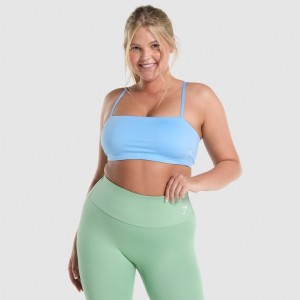Αθλητικο Σουτιεν Gymshark Αθλητικά Bandeau ανοιχτο μπλε | 875MJZOVF