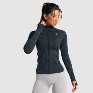 Φουτερ με Κουκουλα Gymshark Adapt Animal Seamless Zip Up Butterfly | 206EYTQVC