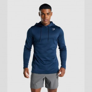 Φουτερ με Κουκουλα Gymshark Arrival σκουρο μπλε | 498OKJNIM