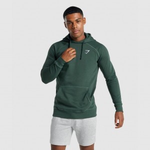 Φουτερ με Κουκουλα Gymshark Crest σκούρο πρασινο | 294FYBJNG