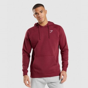 Φουτερ με Κουκουλα Gymshark Crest μπορντο κοκκινα | 630HZBJUI