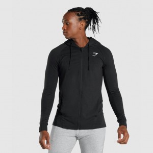 Φουτερ με Κουκουλα Gymshark Critical 2.0 Zip Up μαυρα | 802IAWQBV