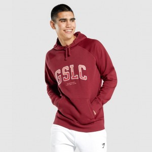 Φουτερ με Κουκουλα Gymshark GSLC Collegiate μπορντο | 459ELCRGQ