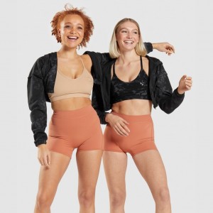 Φουτερ με Κουκουλα Gymshark KK Fit Zip-Up Cropped μαυρα καμουφλάζ | 385HWVDCK