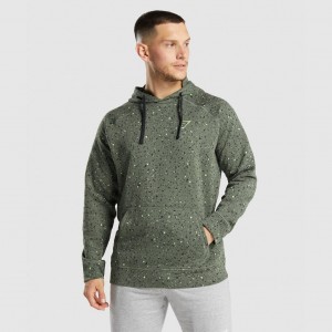 Φουτερ με Κουκουλα Gymshark Micro Print πρασινο | 094SBKNVZ