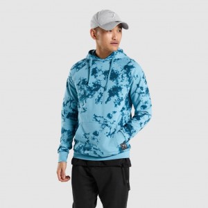 Φουτερ με Κουκουλα Gymshark Restore Teal Print | 247HNCDPV