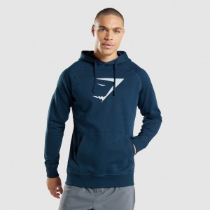 Φουτερ με Κουκουλα Gymshark Sharkhead Infill σκουρο μπλε | 179WBFYDV