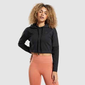 Φουτερ με Κουκουλα Gymshark Studio Warm-Up μαυρα | 314VFIADR
