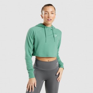 Φουτερ με Κουκουλα Gymshark Αθλητικά Cropped πρασινο | 459IXFDMV
