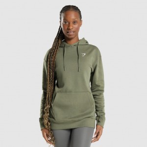 Φουτερ με Κουκουλα Gymshark Αθλητικά Oversized πρασινο | 146WNLEHA