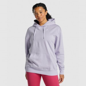 Φουτερ με Κουκουλα Gymshark Αθλητικά Oversized ανοιχτο μωβ | 908DOQTXU