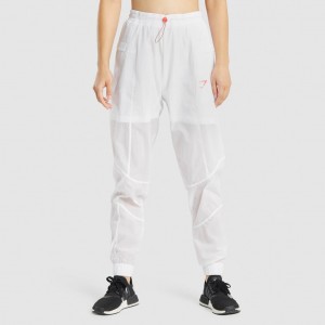 παντελονι jogger Gymshark Pulse Woven ασπρα | 581TXRLNQ