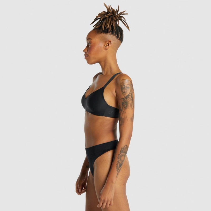 Bralette Gymshark Moulded Cup Bra μαυρα | 970QFMXGJ