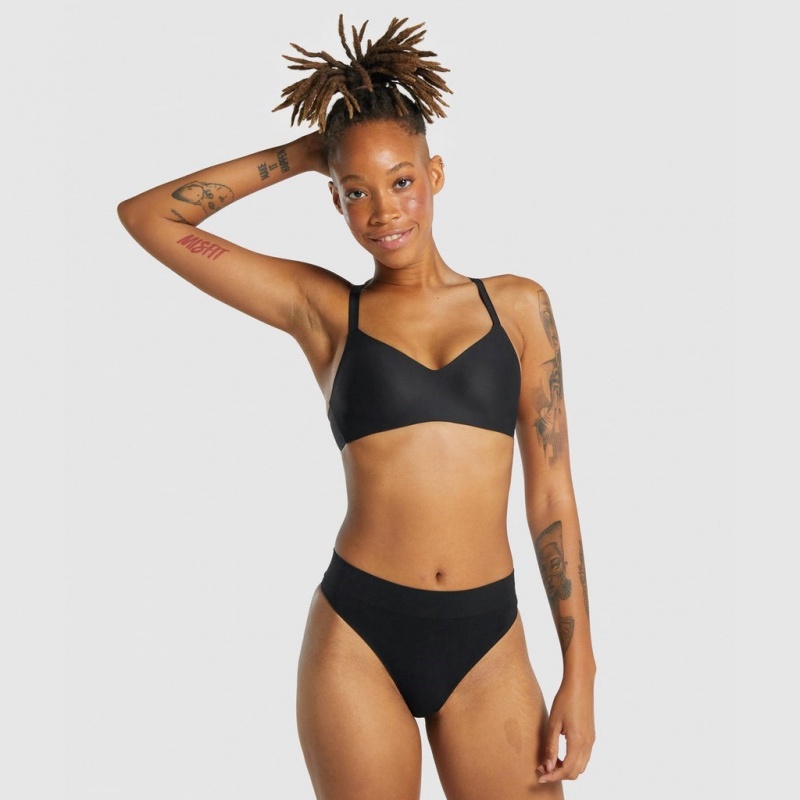 Bralette Gymshark Moulded Cup Bra μαυρα | 970QFMXGJ