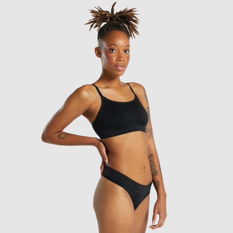 Bralette Gymshark Seamless High Neck μαυρα | 179TXGVIO